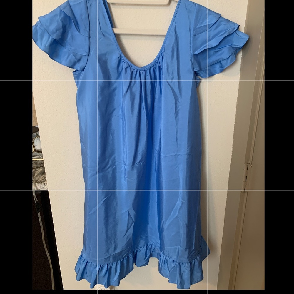 Light blue Club Monaco flutter sleeve lightweight dress